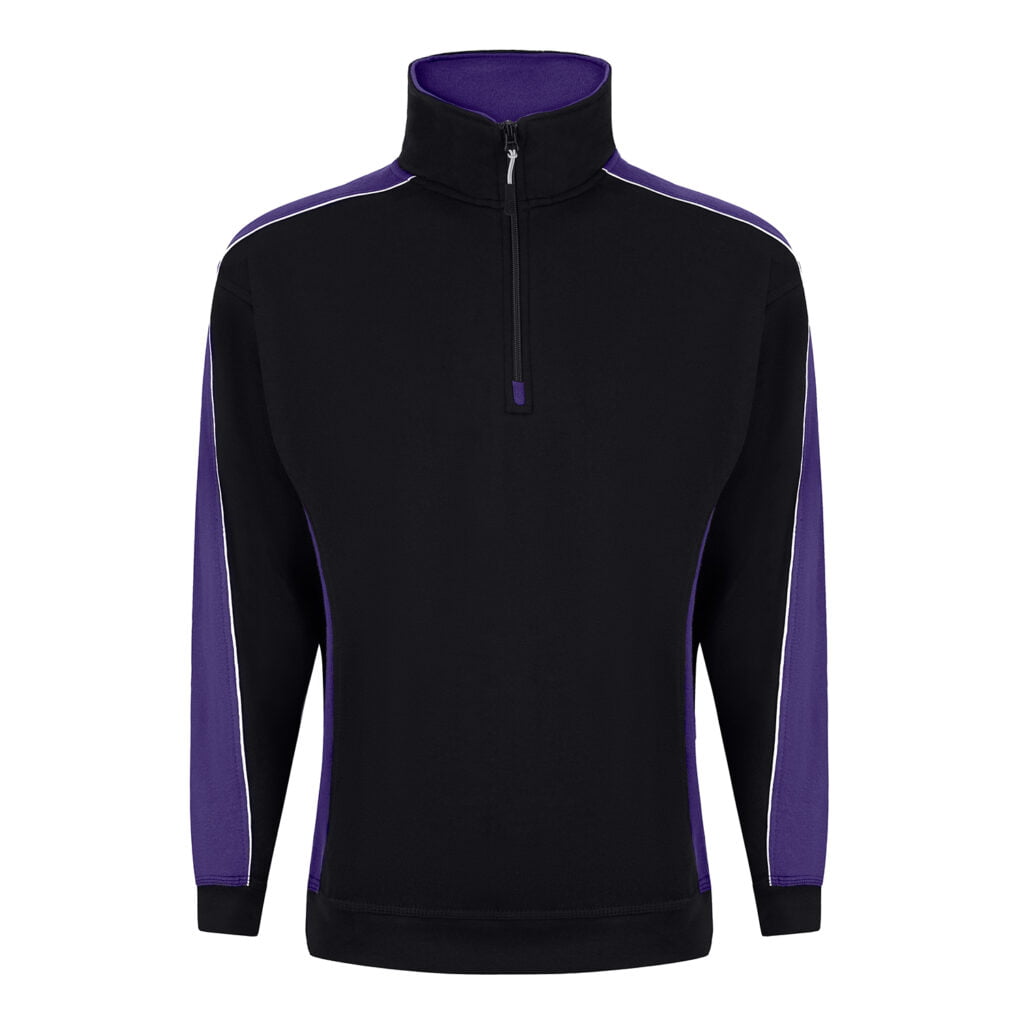 Avocet Zip Sweatshirt Black-Purple