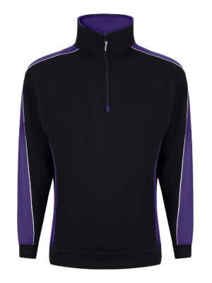 Avocet Zip Sweatshirt Black-Purple