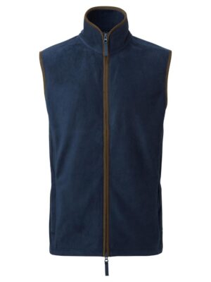 Artisan Fleece Gilet Navy-Brown