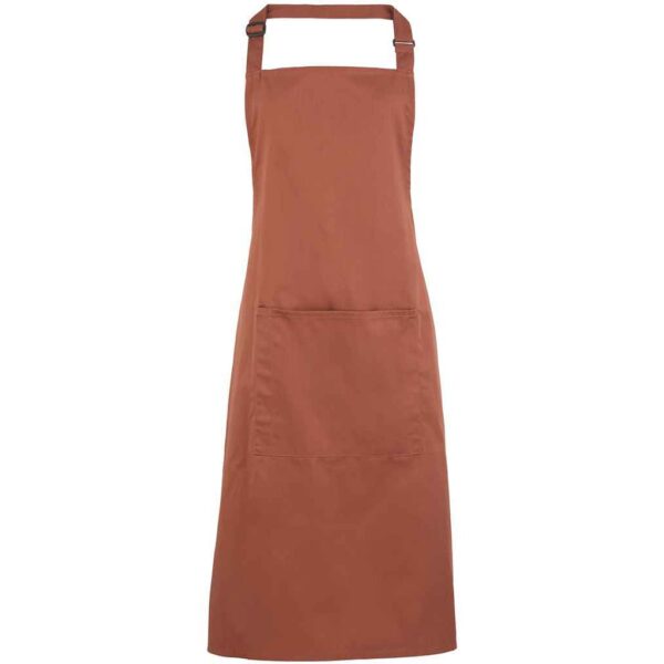 Colours Bib Apron Pocket Chestnut