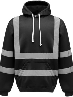 Hi Vis Pull Over Hoodie Black
