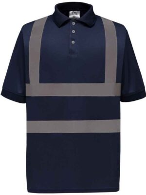 Hi-Vis Short Sleeve Polo Navy