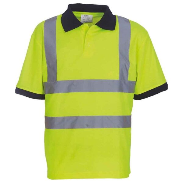 Hi-Vis Short Sleeve Polo Yellow