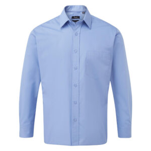 Long Sleeve Poplin Shirt Mid Blue
