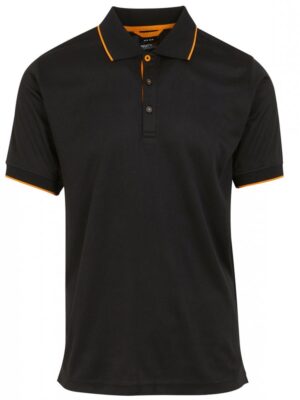 Navigate Polo Black-Orange-Pop