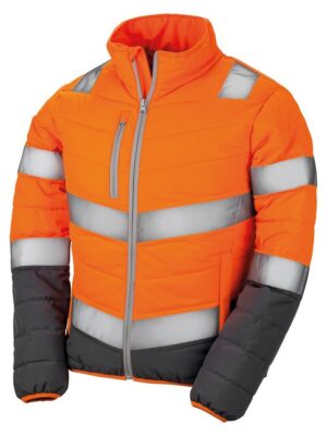 Result Ladies Safety Jacket Orange-Grey