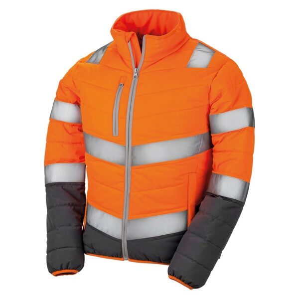 Result Ladies Safety Jacket Orange-Grey