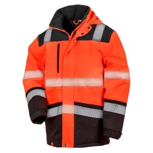 Result Printable Safety Coat Orange-Black