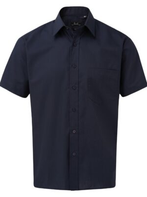 Short Sleeve Poplin Shirt Navy