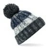 Beechfield Corkscrew pom pom beanie - Artic Dawn