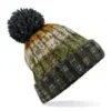 Beechfield Corkscrew pom pom beanie - Autumn Moss