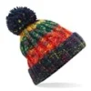 Beechfield Corkscrew pom pom beanie - Cracking Campfire