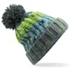 Beechfield Corkscrew pom pom beanie - Electric Grey