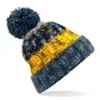 Beechfield Corkscrew pom pom beanie - Morning Frost