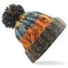 Beechfield Corkscrew pom pom beanie - Retro Blue