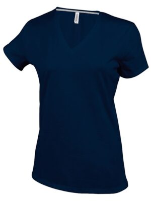 Kariban Ladies' short-sleeved V-neck T-shirt