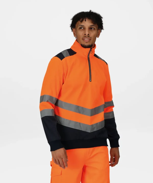 Regatta Pro hi-vis ¼-zip sweatshirt