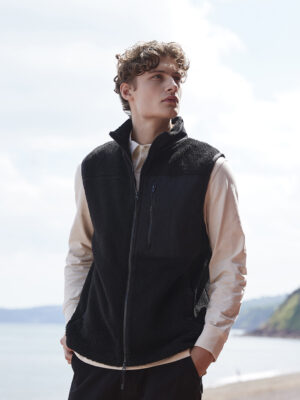 Front Row Recycled sherpa gilet