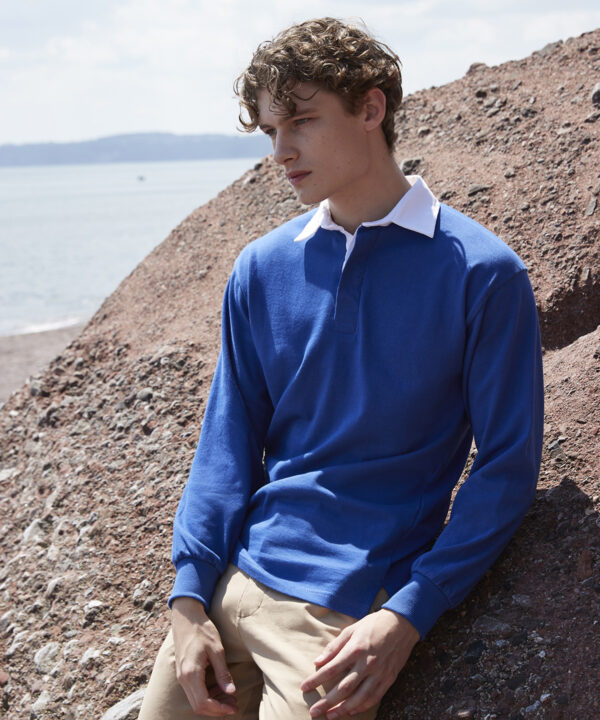 Front Row Long sleeve plain rugby shirt