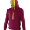 AWDis Varsity Hoodie - Burgundy/Gold