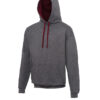 AWDis Varsity Hoodie - Charcoal/Burgundy