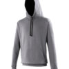 AWDis Varsity Hoodie - Charcoal/Jet Black