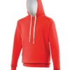 AWDis Varsity Hoodie - Fire Red/Arctic White