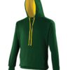 AWDis Varsity Hoodie - Forest Green/Gold
