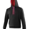 AWDis Varsity Hoodie - Jet Black/Hot Pink
