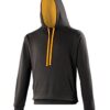 AWDis Varsity Hoodie - Jet Black/Orange Crush