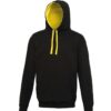 AWDis Varsity Hoodie - Jet Black/Sun Yellow