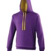 AWDis Varsity Hoodie - Purple/Sun Yellow