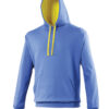 AWDis Varsity Hoodie - Royal Blue/Sun Yellow