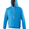 AWDis Varsity Hoodie - Sapphire Blue/Heather Grey
