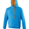 AWDis Varsity Hoodie - Sapphire Blue/Orange Crush