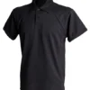 Finden & Hales Piped performance polo - Black/Black