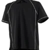 Finden & Hales Piped performance polo - Black/White