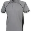 Finden & Hales Piped performance polo - Gunmetal Grey/Black/Black
