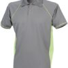 Finden & Hales Piped performance polo - Gunmetal Grey/Lime