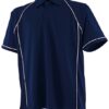 Finden & Hales Piped performance polo - Navy/White