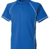 Finden & Hales Piped performance polo - Royal/White