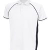 Finden & Hales Piped performance polo - White/Black/Black